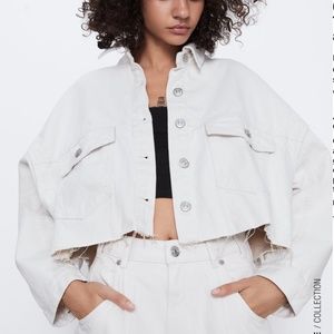 zara denim jacket cropped 